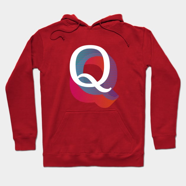 Letter Q Hoodie by MplusC